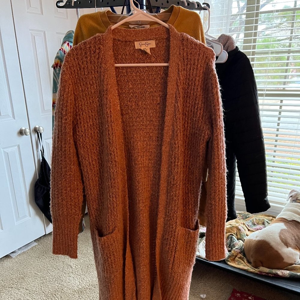 Jessica Simpson pale pink long sweater